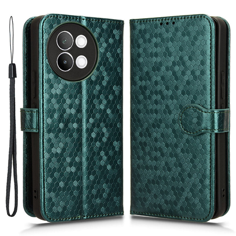 For vivo S18e 5G Magnetic Phone Case Dots Imprinted Card Holder Anti-scratch Cover For vivo S18e 5G Magnetic Phone Case Dots Imprinted Card Holder Anti-scratch Cover